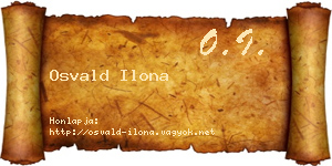 Osvald Ilona névjegykártya